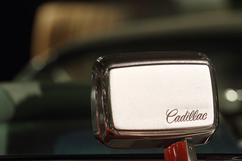 Rearview Mirror of Cadillac Eldorado Convertible