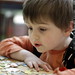 starting a jigsaw puzzle @ the library