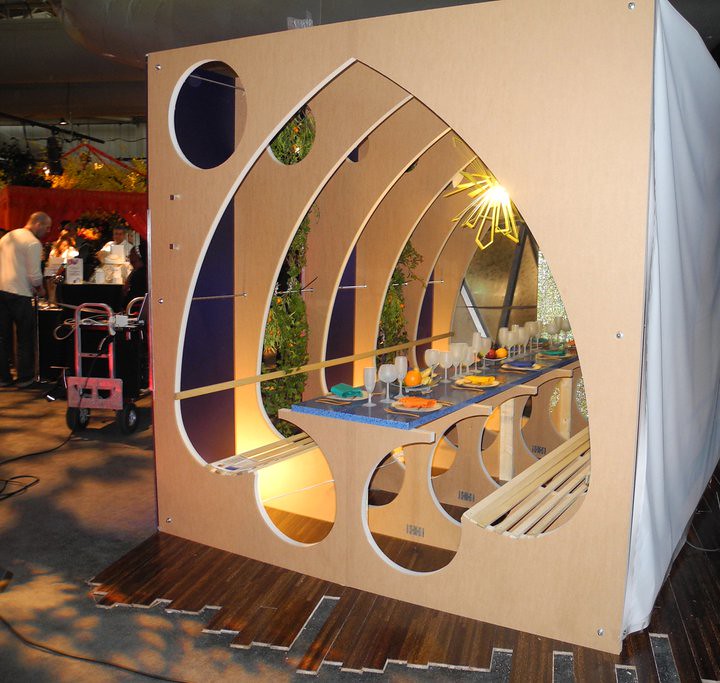 overall view of dining installation