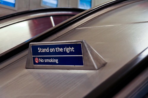 London, Stand on the right Tube