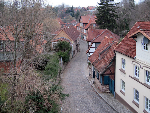 road street altstadt oldtown schleswigholstein lauenburg strase