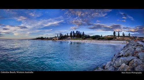 sunset panorama beach fishing cottesloe hdr 50d