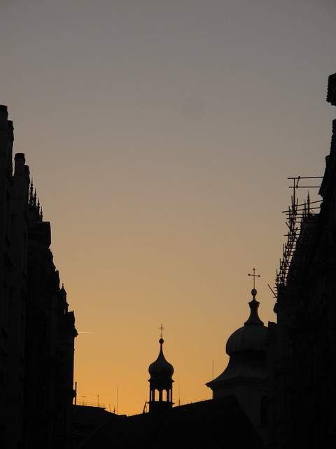 Prague in the evening sun