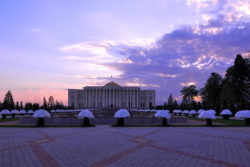 sunset sky asia president central palace tajikistan dushanbe