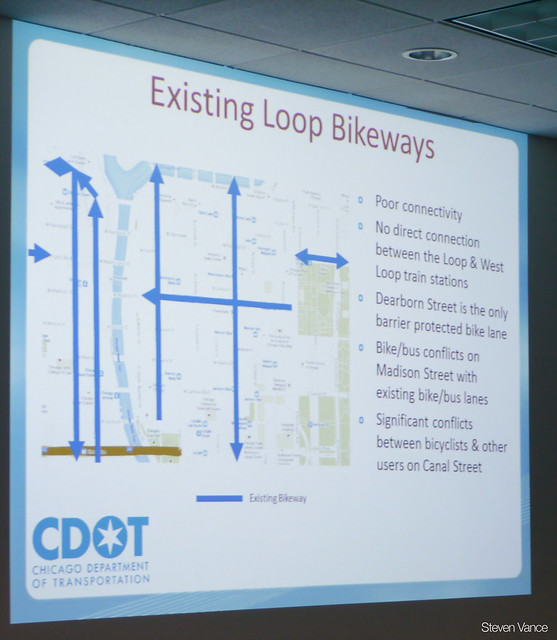 Mike Amsden describes bikeway component of the Central Loop BRT project
