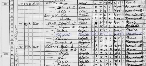 Beth Short 1940 census (detail)