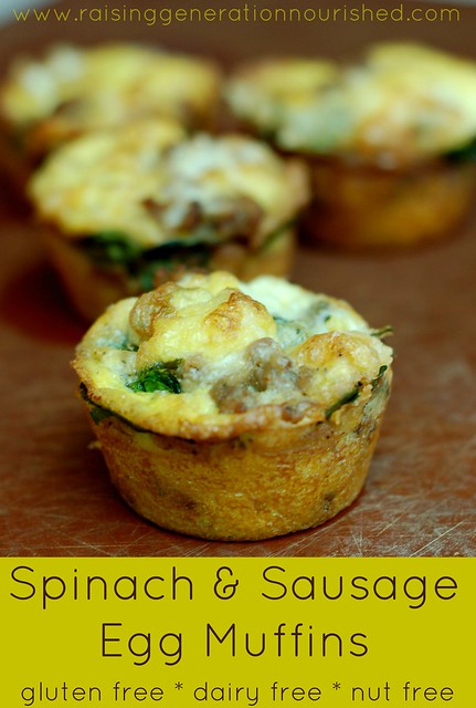 Spinach & Sausage Egg Muffins :: Gluten Free, Dairy Free, Nut Free