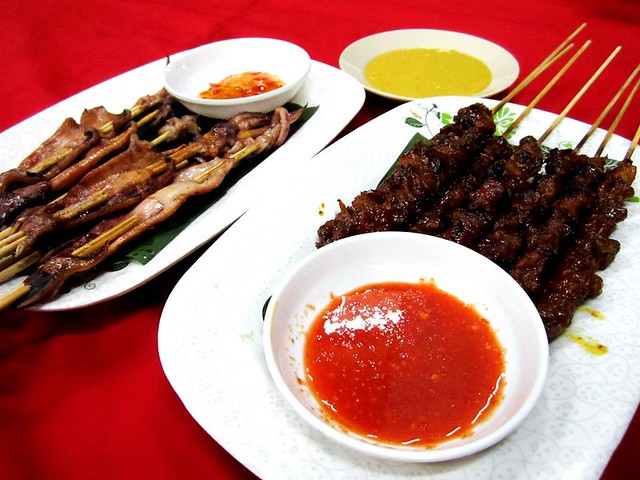 Satay - sotong & lamb