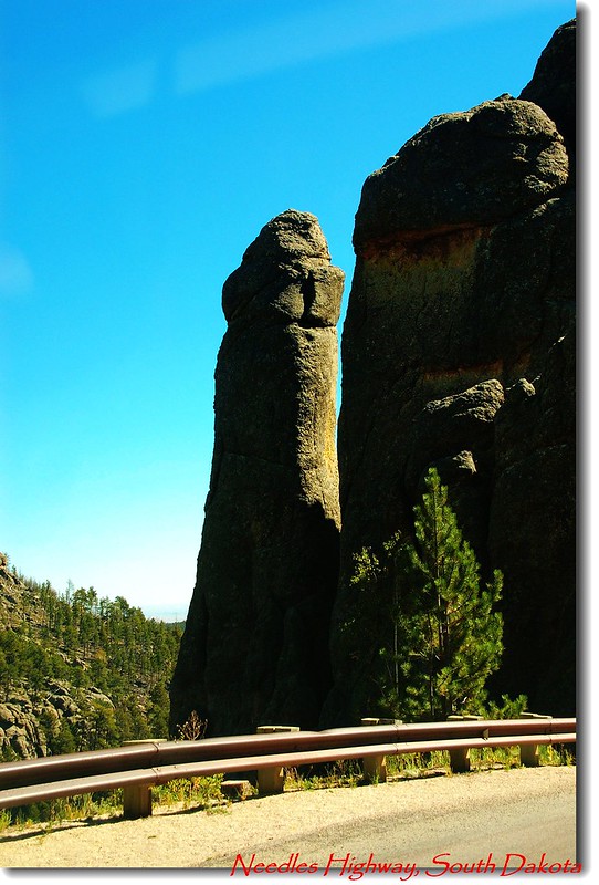 The needle-like granite formations along the highway 4