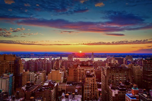 nyc sunset newyork skyline hdr mostly365