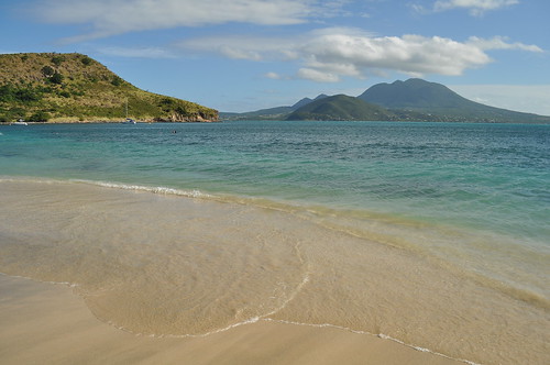 ocean blue sea mountain beach water landscape sand tropical caribbean dslr stkitts nevis westindies leewardislands lesserantilles nikond5000 caribbees