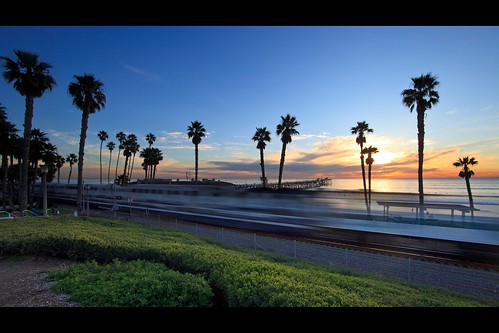 california railroad sunset usa seascape reflection beach train canon landscape pier twilight unitedstates amtrak palmtree orangecounty sanclemente metrolink ef14mmf28liiusm eos5dmarkii