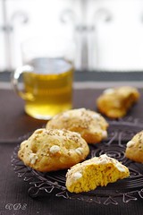 Pumpkin cookies with white chocolate and spices