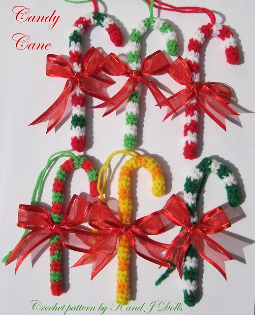 Candy Cane Christmas Potholder - Free Crochet Pattern for a Candy