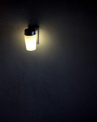 Light on hallway wall