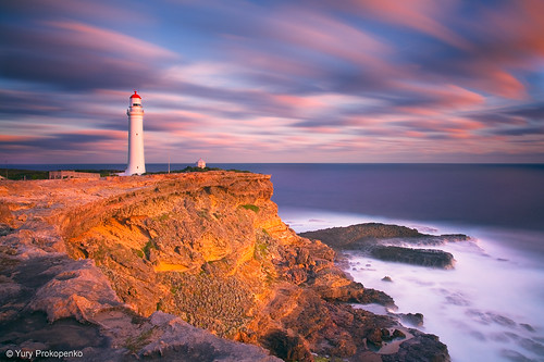 ocean sunset sea sky lighthouse clouds portland landscape australia nelson victoria cape vic greatoceanroad