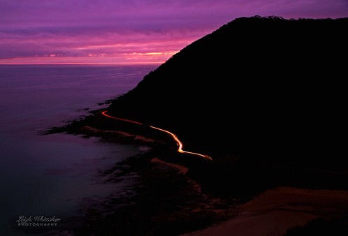 longexposure pink sunset beach canon glow purple streak dusk violet australia victoria lilac glowing nightshots greatoceanroad southernocean taillights lorne afterthesunset canon7d