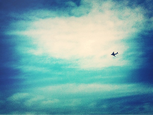 cameraphone blue shadow sky cloud weather silhouette airplane landscape flying crossprocess grain flight minimal iphone mobilephotography iphoneography