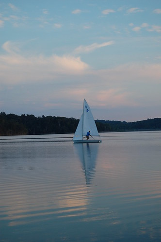 lake sailboat landscape boat