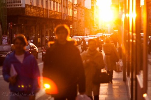 street sunset people sun sol sunshine atardecer calle flare lugo sunbeam 50mm18