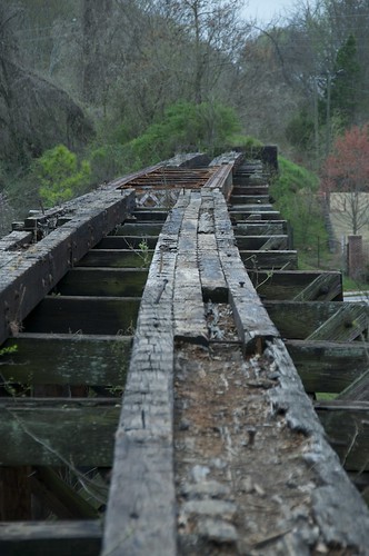 wood railroad trestle athens rem