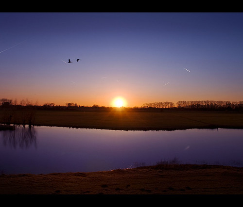 sunset holland netherlands evening