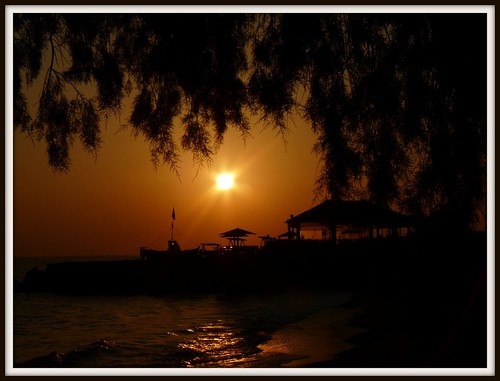 silhouette sunrise greece crete gouves