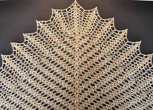 Crocodile Stitch Triangle Shawl - Crochet PDF Pattern - Permission