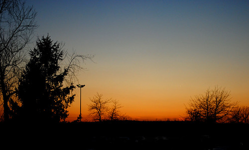 blue school sunset orange night dusk