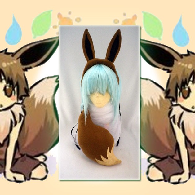 soft eevee headband and tail cosplay set | The ears are ...