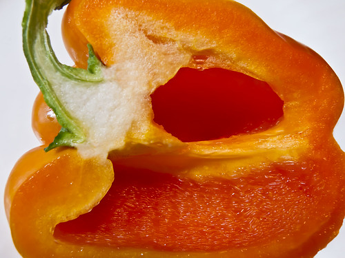 orange macro closeup pepper