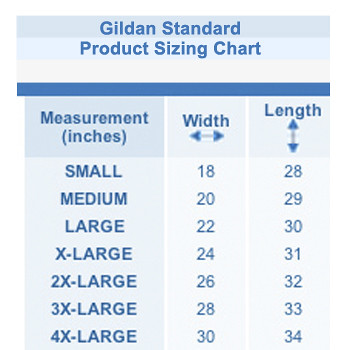 Gildan Measurement Chart
