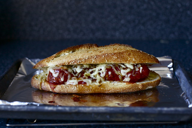 meatball sub, all melted up