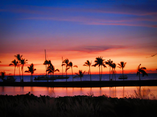 sunset beach hawaii palmtrees kona kilauea waikoloa kmc