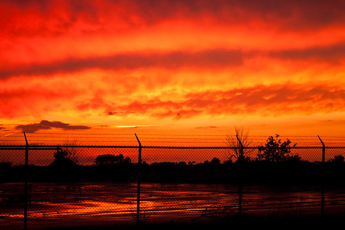 sunset summer sky orange ontario canada storm rain clouds fence barbedwire cmwd cmwdorange