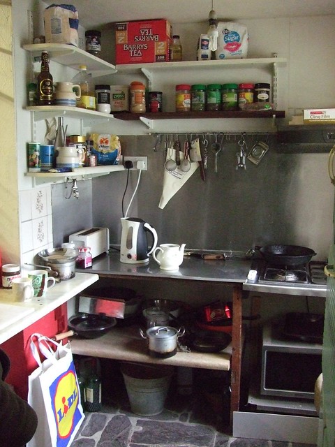 Kitchen in Peters Place Hostel - Waterville, Ireland