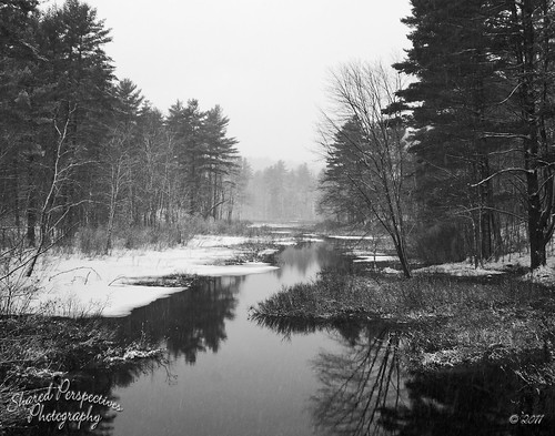trees sky bw snow water reflections river maine limerick sonya200 sharedperspectivesphotography