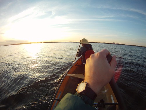 sunset spring hand time watch paddle wideangle canoe canoeing gopro photopaddle