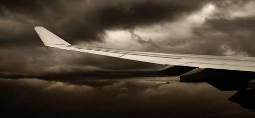 blackandwhite window clouds germany airplane wing aerial