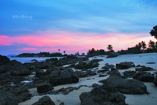 sunset sky beach rock malaysia coconuttree kemasik terengganu kemaman pantaikemasik kemasikbeach