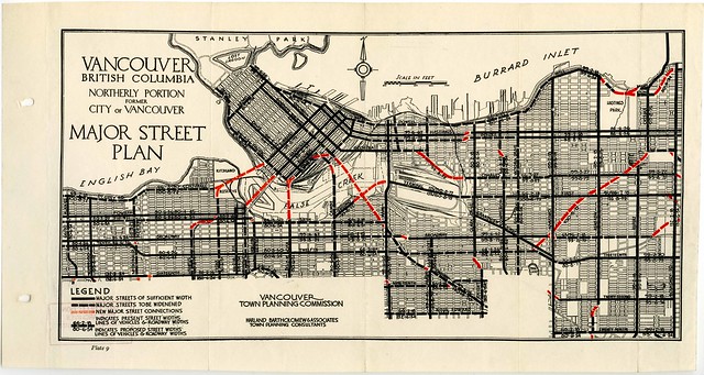 Vancouver, British Columbia : northerly portion, former city of Vancouver : major street plan