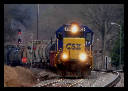 railroad train georgia engine locomotive csx cartersville 8636