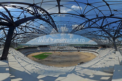 panorama football construction stadium soccer u stadion spherical kolozsvar clujarena