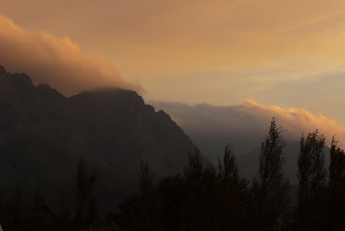 sunset southafrica westerncape franschhoek