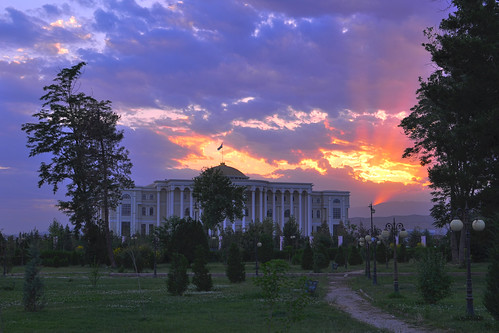 sunset sky beautiful asia central tajikistan dushanbe