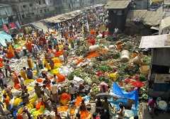 Flower market below Howrah Bridge Kolkatta