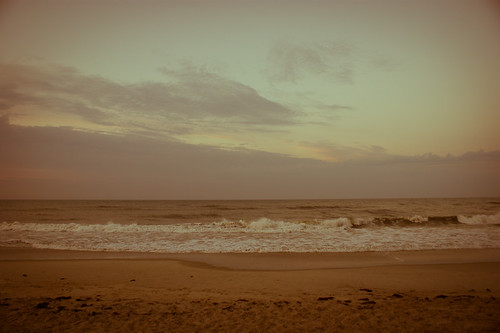 ocean blue sky orange beach water sunrise north sunny carolina isle emerald