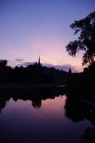 trees sunset sky silhouette river town shropshire spires severn riversevern shrewsbury