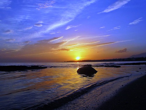 sunset españa atardecer mar spain andalucia puestadesol málaga marbella