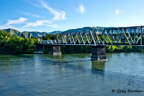 blue sky reflections railroadbridge confluence wenatcheeriver odc2